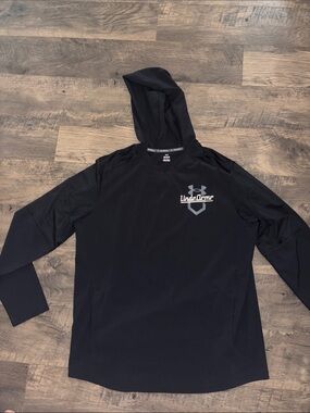 Under Armour Black Hooded Athletic Long-Sleeve Top